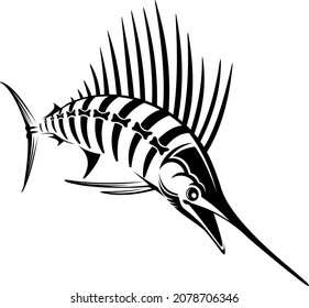 sailfish vector for fishing logo company