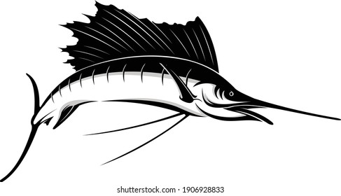 sailfish vector, modern logo design