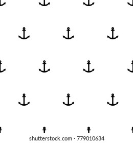 Sailing background - seamless minimal anchor pattern texture.