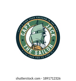 Sailing badges labels, emblems and logo