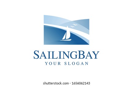 Sailing Bay Logo Sea Yacht