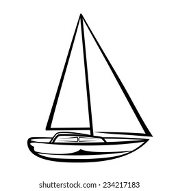 Sailing Boat Stock Vector (royalty Free) 234217183 