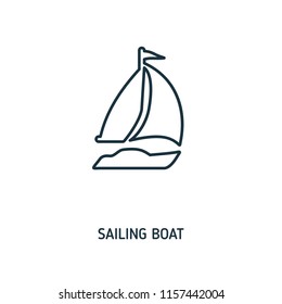 Sailing Boat creative icon. Simple element illustration. Sailing Boat concept symbol design from beach icon collection. Can be used for web, mobile and print. web design, apps, software, print