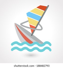 Sailing boat icon