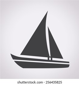 Sailing boat icon