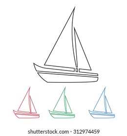 Sailing boat icon