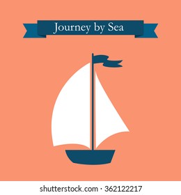 Sailing boat icon