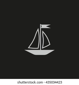 sailing boat, icon