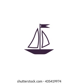 sailing boat, icon