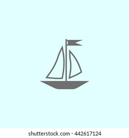 sailing boat, icon