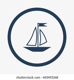 sailing boat, icon