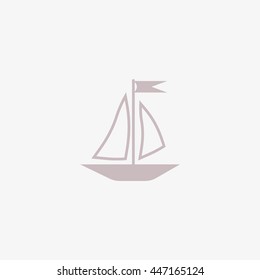 sailing boat, icon