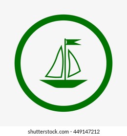 sailing boat, icon