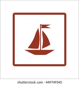 sailing boat, icon