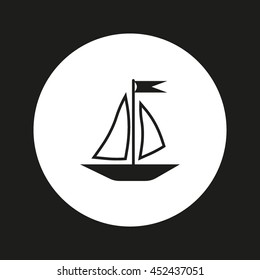 sailing boat, icon