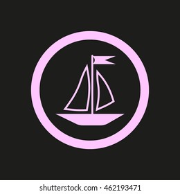 sailing boat, icon