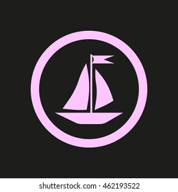 sailing boat, icon