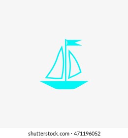sailing boat, icon