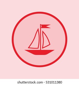 sailing boat, icon