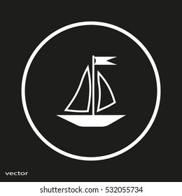 sailing boat, icon