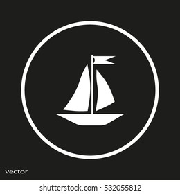 sailing boat, icon