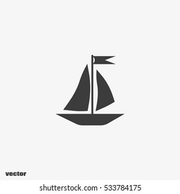 sailing boat, icon