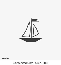 sailing boat, icon