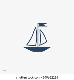 sailing boat, icon