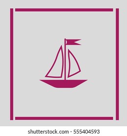 sailing boat, icon
