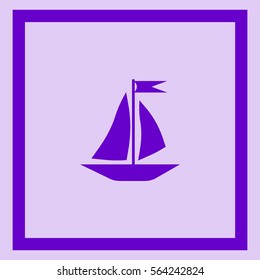 sailing boat, icon