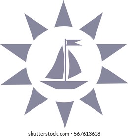 sailing boat, icon