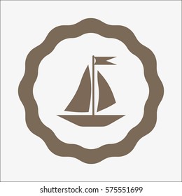 sailing boat, icon