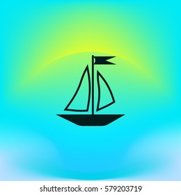 sailing boat, icon