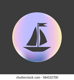 sailing boat, icon