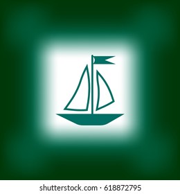 sailing boat, icon
