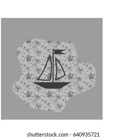 sailing boat, icon