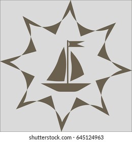 sailing boat, icon