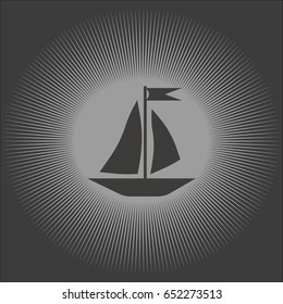 sailing boat, icon