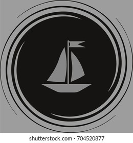 sailing boat, icon