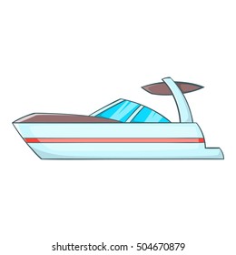 Sailing boat icon. Cartoon illustration of sailing boat vector icon for web