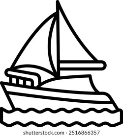 Sailing Boat icon design for personal commercial use