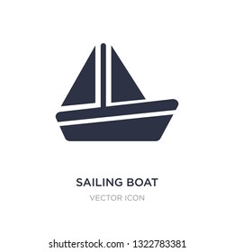 sailing boat icon on white background. Simple element illustration from Entertainment and arcade concept. sailing boat sign icon symbol design.