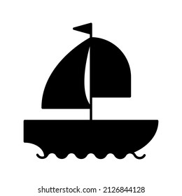 sailing boat icon. boat ship transport sign. vector illustration