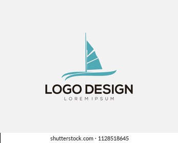 Sailing boat icon symbol ,vector illustration