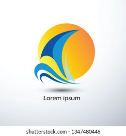 Sailing boat icon symbol ,vector illustration