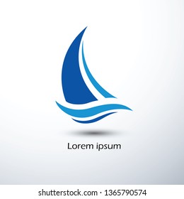 Sailing boat icon symbol ,vector illustration