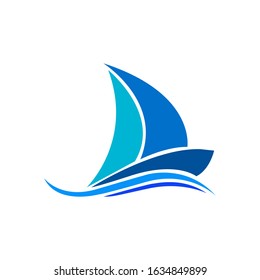 Sailing boat icon symbol ,vector illustration