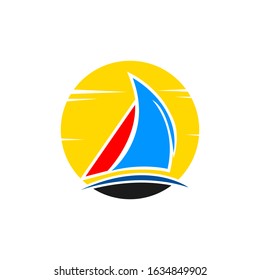 Sailing boat icon symbol ,vector illustration