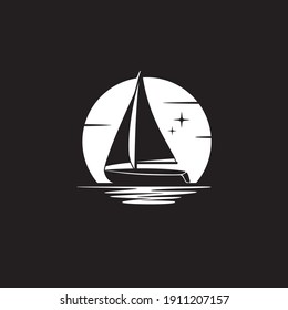 Sailing boat icon symbol ,vector illustration of sailing logo, 
simple ship icon logo.