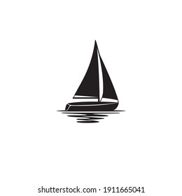 Sailing boat icon symbol ,vector illustration of sailing logo, 
simple ship icon logo.